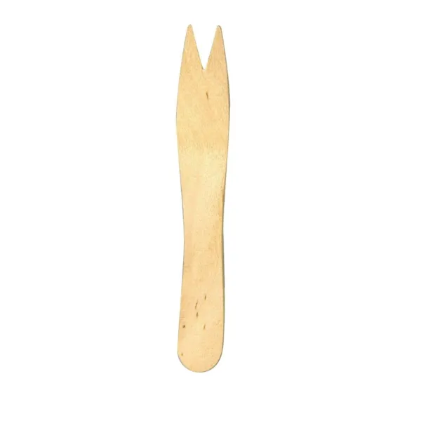Tenedor de madera biodegradable 95 mm - Lote de 1000