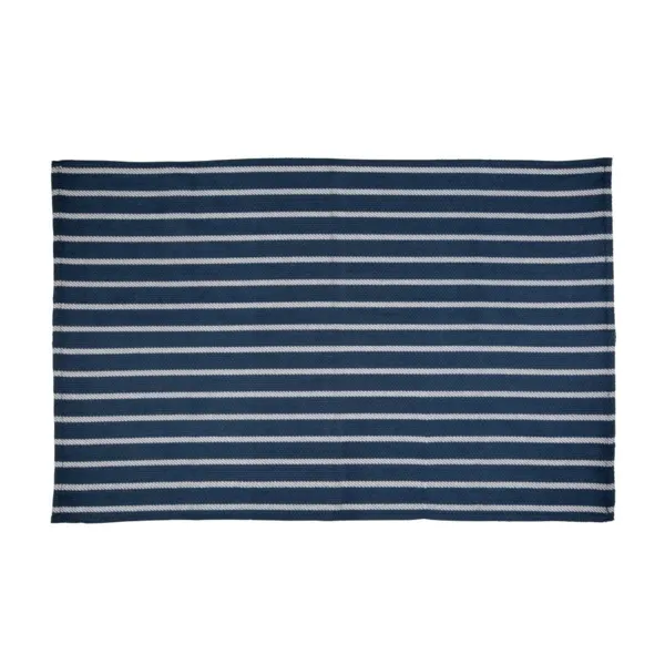 Paño de Cocina Azul Marino a Rayas Blancas - 457 x 711 mm
