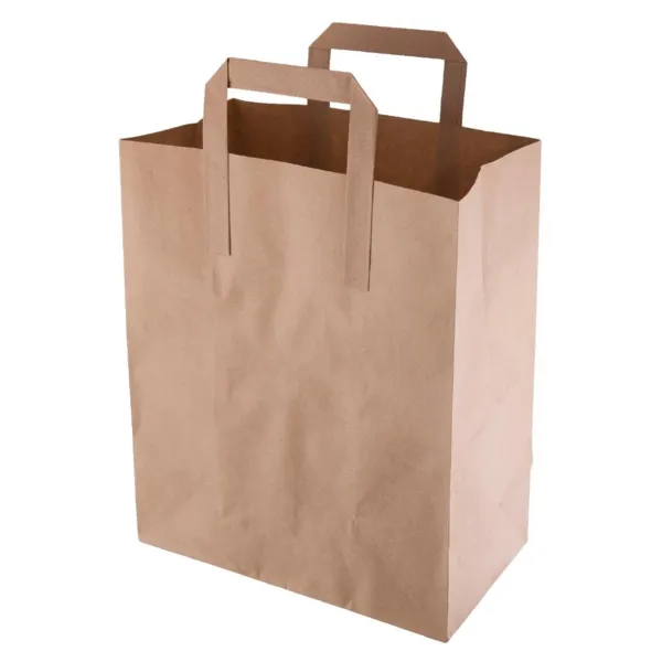 Bolsa de papel reciclable marrón - 255 x 215 mm - Lote de 250
