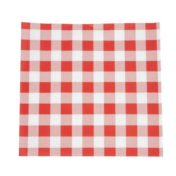Papel encerado Vichy rojo 250 x 250 mm - Lote de 200