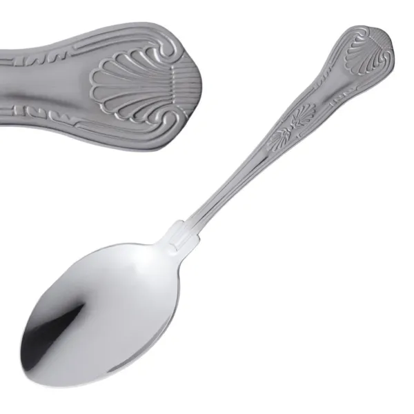 Cucharas de sopa Kings de acero inoxidable - Lote de 12