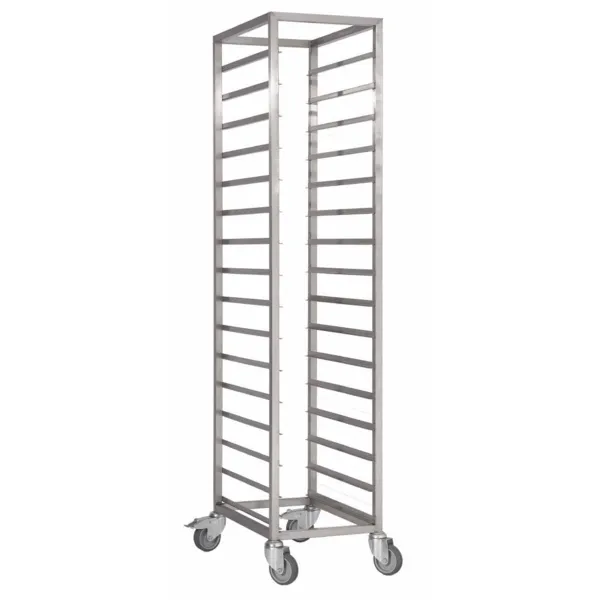 Carro deslizante de acero inoxidable GN 1/1 - 18 niveles