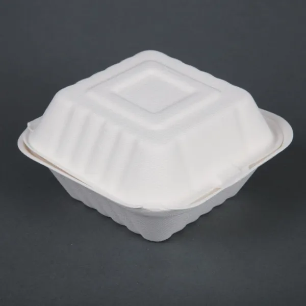 Cajas de hamburguesas compostables - L 149 mm - Lote de 500