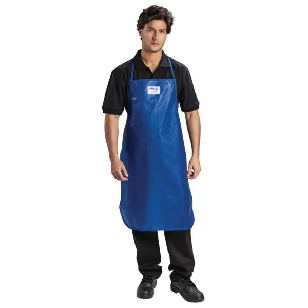 Delantal de nylon azul