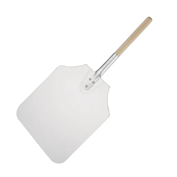 Pala de pizza de aluminio con mango de madera - 305 x 355 mm