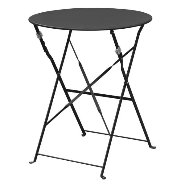Mesa de terraza de acero - negra