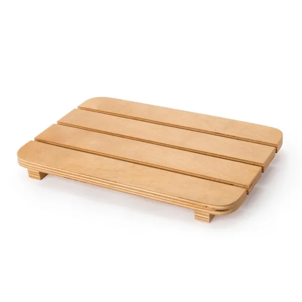 Bandeja de presentación de listones de madera