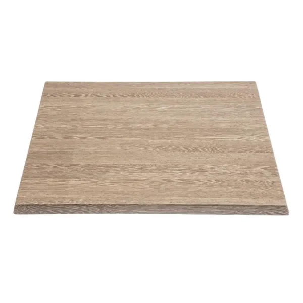 Mesa cuadrada de efecto madera envejecida - L 700 x P 700mm
