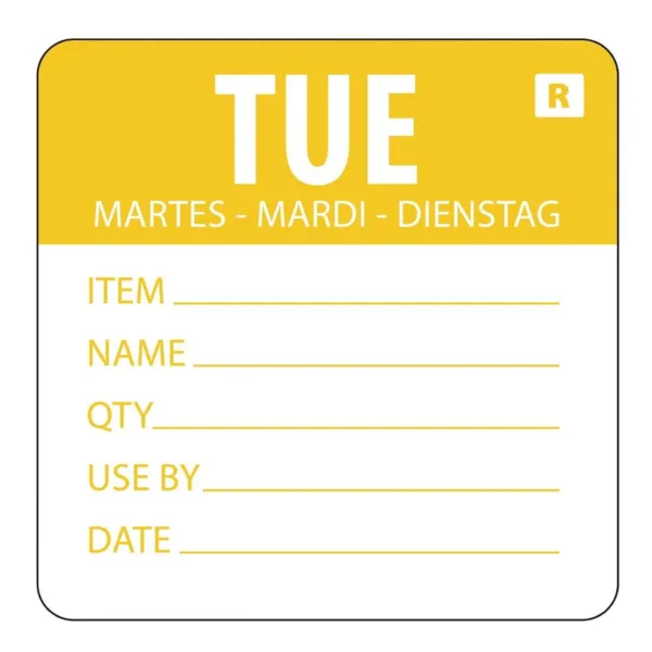 Etiqueta removible "Martes"