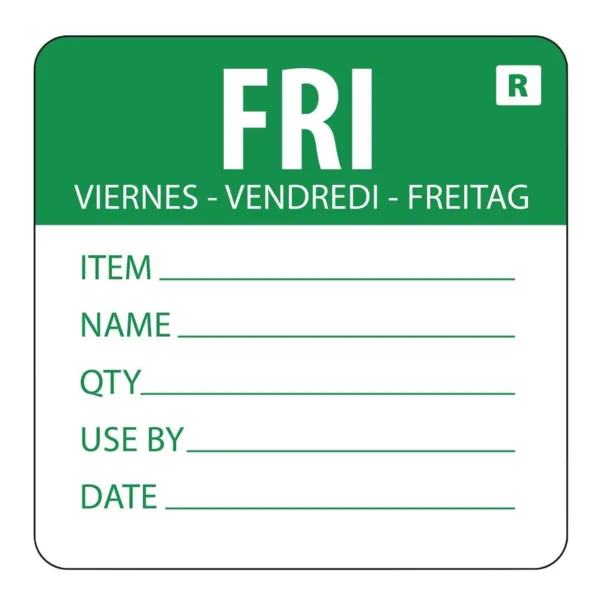 Etiqueta removible "Viernes"