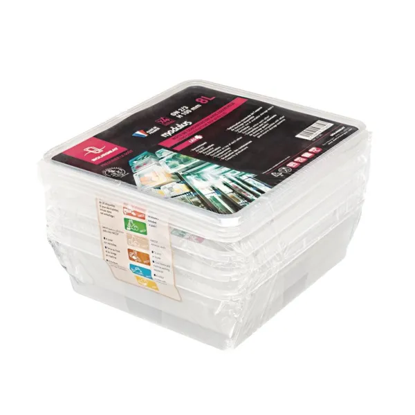 Caja de almacenamiento GN2/3 Modulus de uso intensivo 8L - Lote de 4