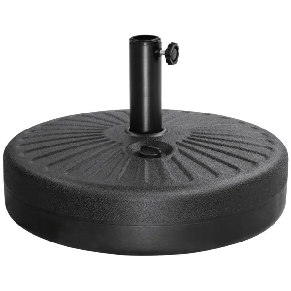 Base de sombrilla negra de 20 L