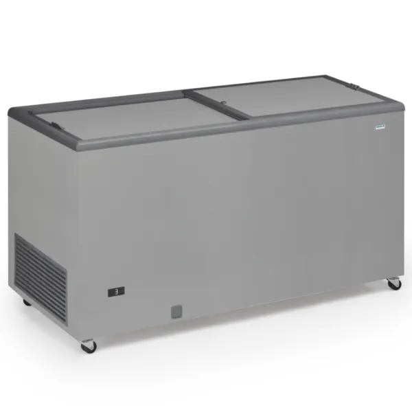 Congelador Arcón Profesional Aspecto Inox y Tapa Opaca - 500 L