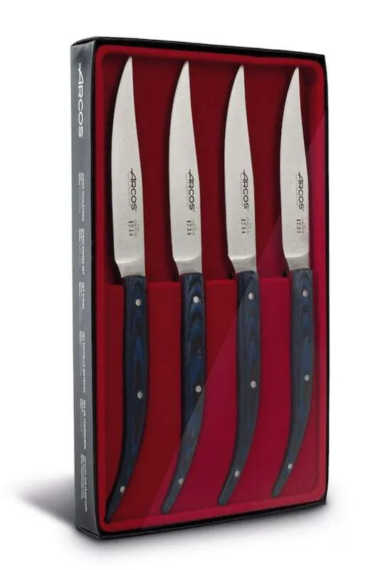 Estuche de cuchillos para carne de 11 cm - Micarta Azul