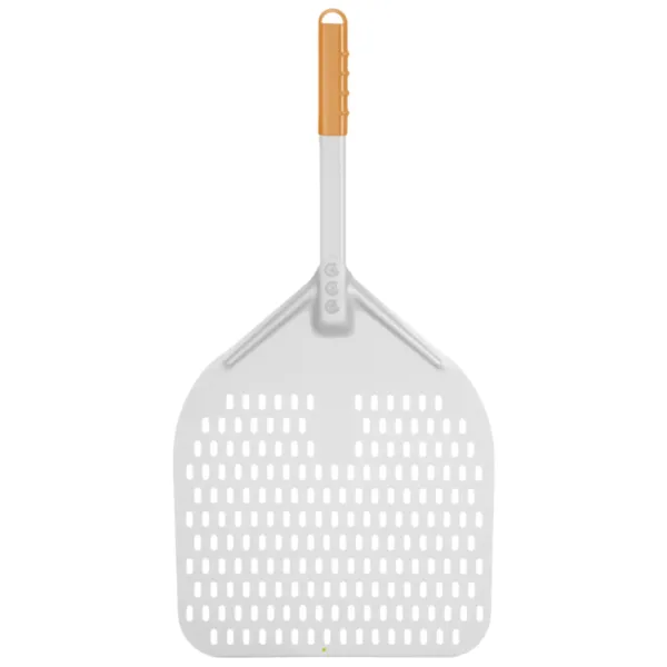 Pala para Pizza Cuadrada Perforada con Mango Corto - 300x660 mm
