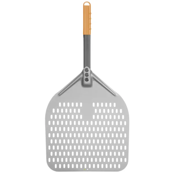 Pala para Pizza Cuadrada Perforada con Mango Corto - 300x660 mm