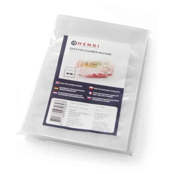 Bolsas de vacío lisas para máquina de envasado 200 x 140 mm - Lote de 100