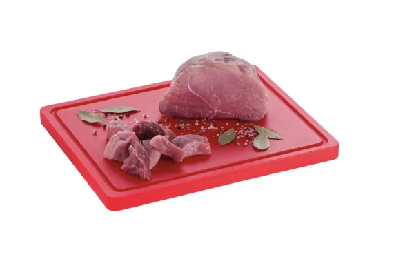 Tabla de cortar 325 x 265 mm - Rojo - 20 mm de grosor