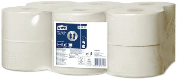 Papel higiénico Mini Jumbo Advanced Blanco - Lote de 12