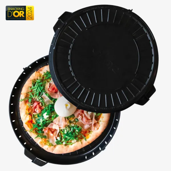 Caja Redonda Reutilizable - Ø 330 mm - Negro