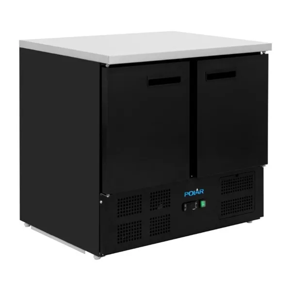 Mesa Refrigerada Positiva Negra - 2 Puertas - 257 L