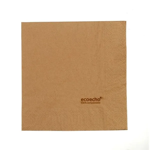 Serviette Biodégradable en Papier - 330 x 330 mm 3plis - Lot de 250