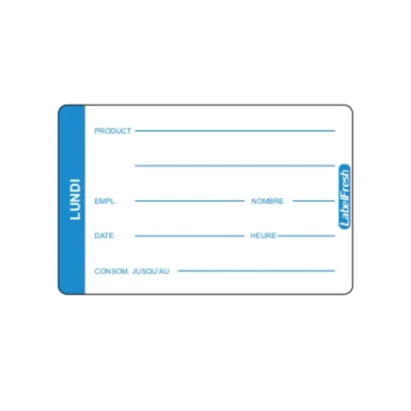 Etiqueta de trazabilidad LabelFresh Pro - Lunes - 70 x 45 mm - Lote de 500
