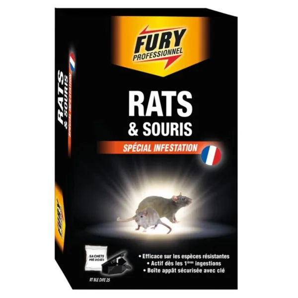 Cebo en caja con sobres monodosis para ratas y ratones - Lote de 6