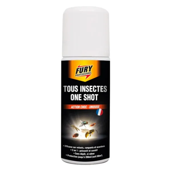 Bomba de Acción Choque para Moscas, Rastreros, Chinches y Ácaros - Monodosis - 200 ml